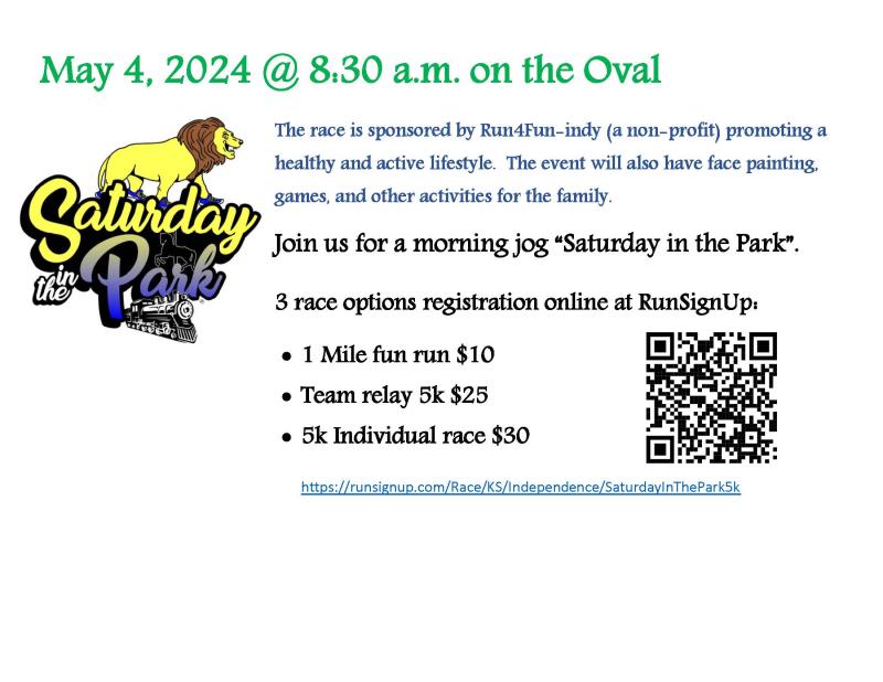 Saturday in the Park 5K and 1-Mile Run for Fun