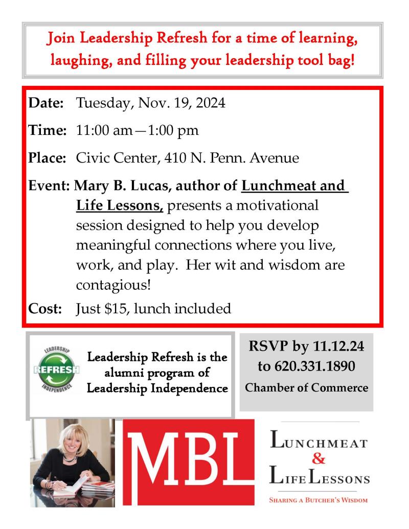 Leadership Refresh Presents Mary B. Lucas