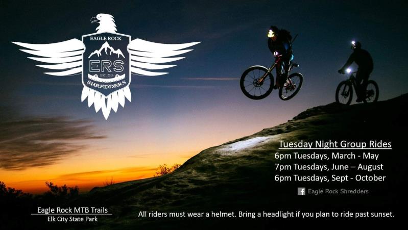 Eagle Rock Shredders Group Trail Night Bike Ride