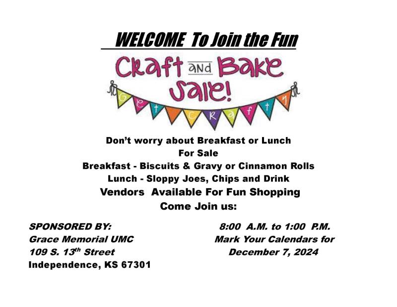 Craft and Bake Sale